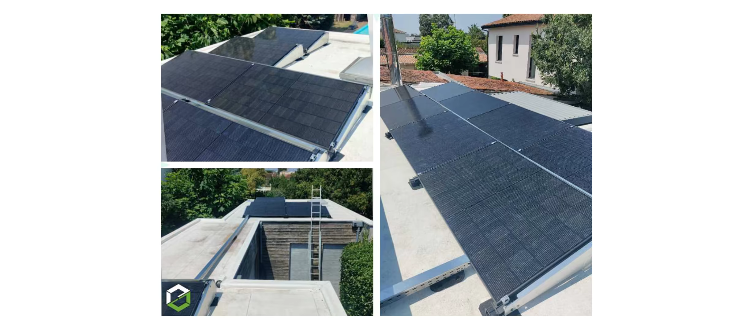 Installation de panneaux solaires sur toit terrasse à Bègles (33)